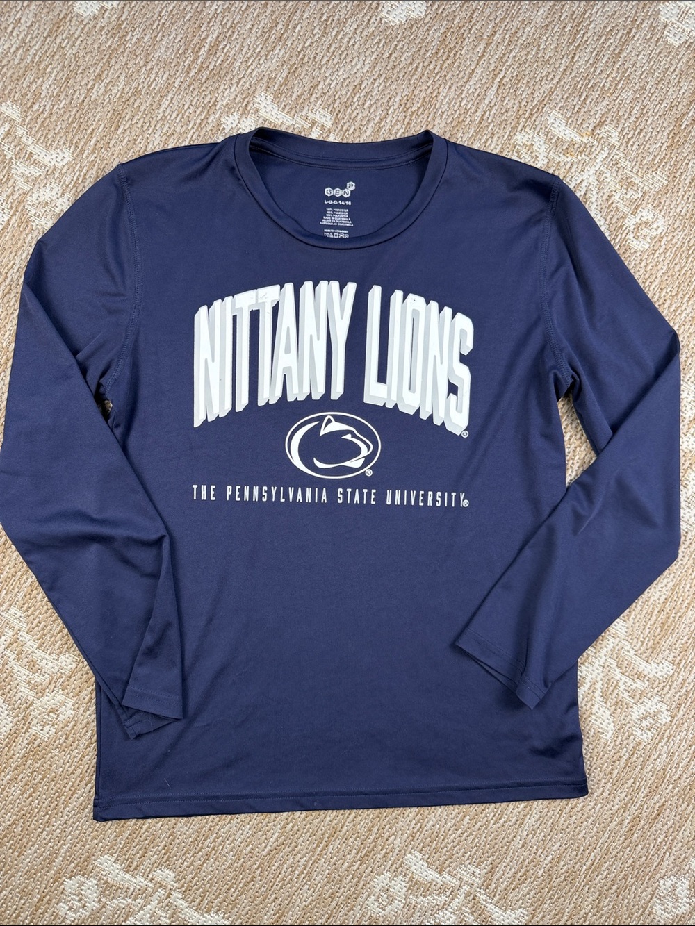 Geox Navy Long Sleeve Nittany Lions Performance Tee